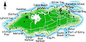 Nassau & Paradise Island Map