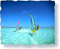 Windsurfing at Lac Bay