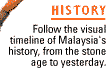 History - Follow the visual timeline of Malaysia's History, from the stone age to yesterday.